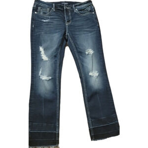 𝅺VIGOSS The Chelsea crop jeans with frayed hems size 27